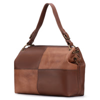 Bolsa de Couro Caramelo & Castanho