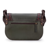 Bolsa de Couro Café & Vermelho