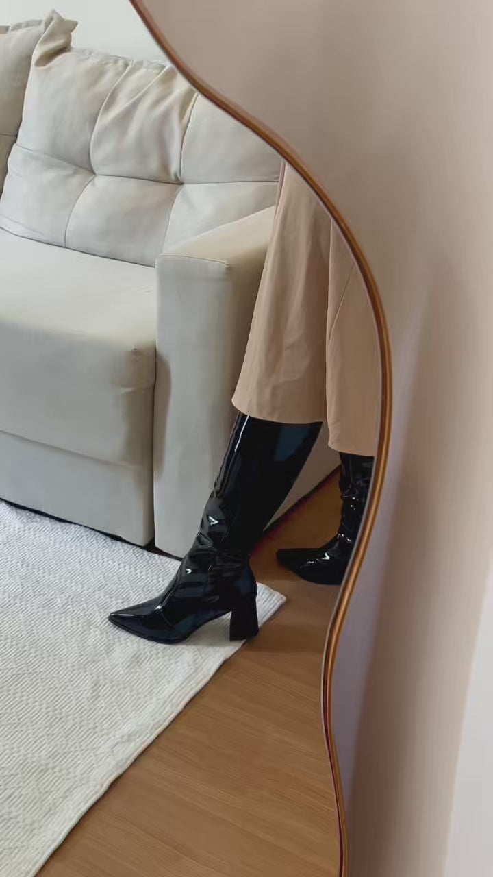 Bota Over Knee Verniz Luxo